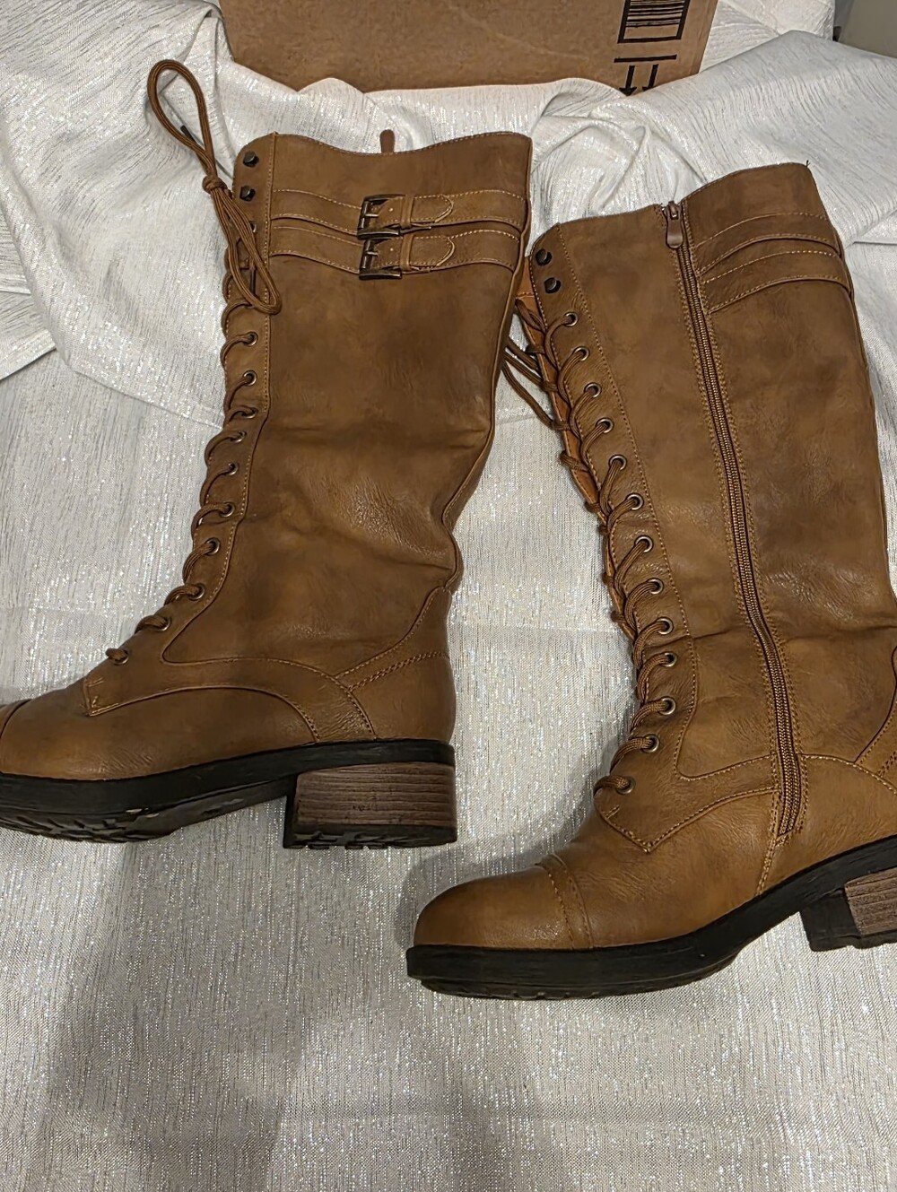 DREAM PAIRS Lined Brown Tall Boots